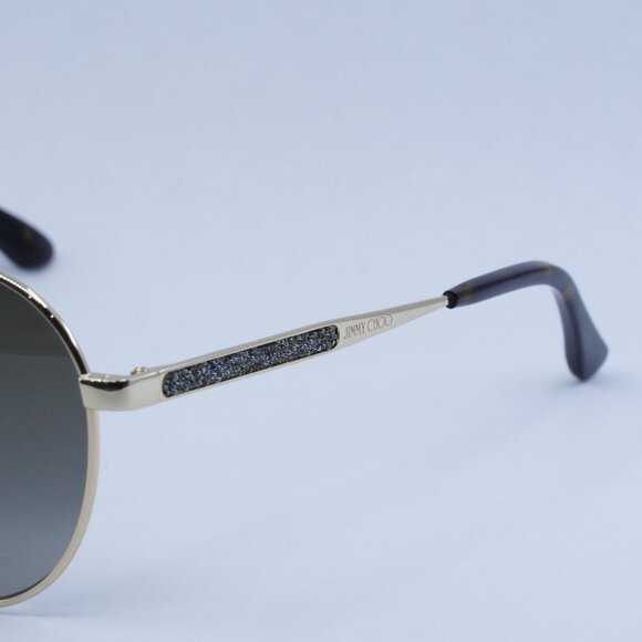 Jimmy Choo JIMENA/S 006J HA Sunglasses Gold Aviator Frame, Brown Lenses main image 10